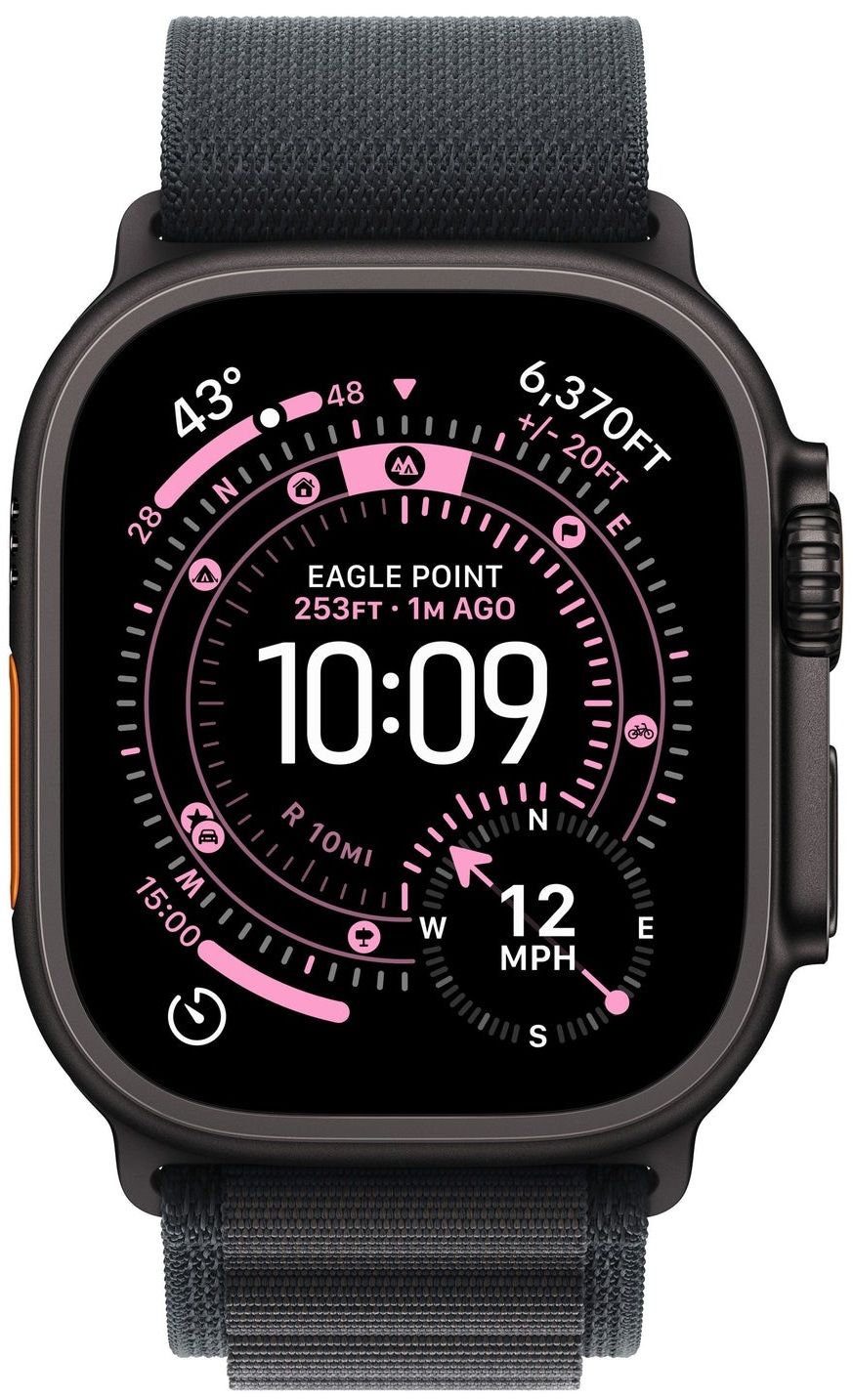 Смарт часовник Apple Watch Ultra 3 Cellular, 49mm, S, Black Titanium